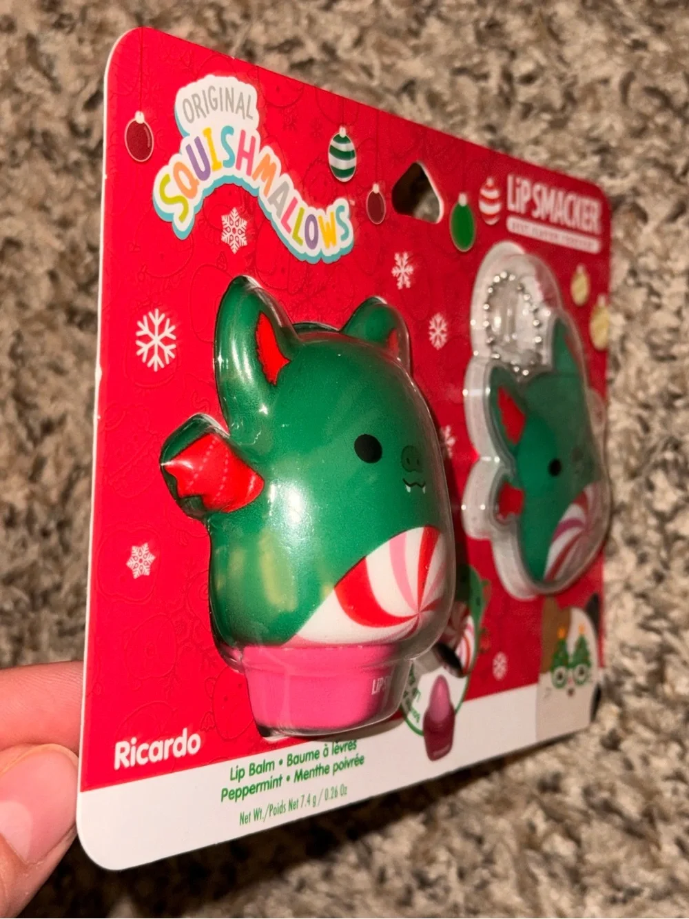 Squishmallows Lip Smacker Peppermint Lip Balm & Mini - Red & Green